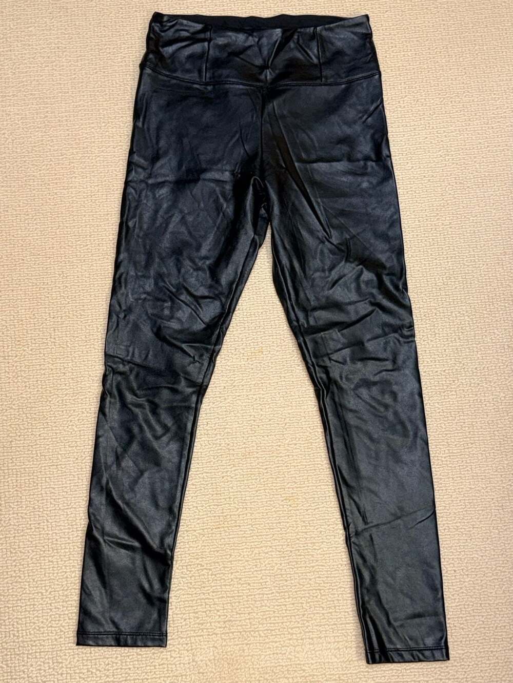 Shinestar Faux Leather Leggings Size M Black